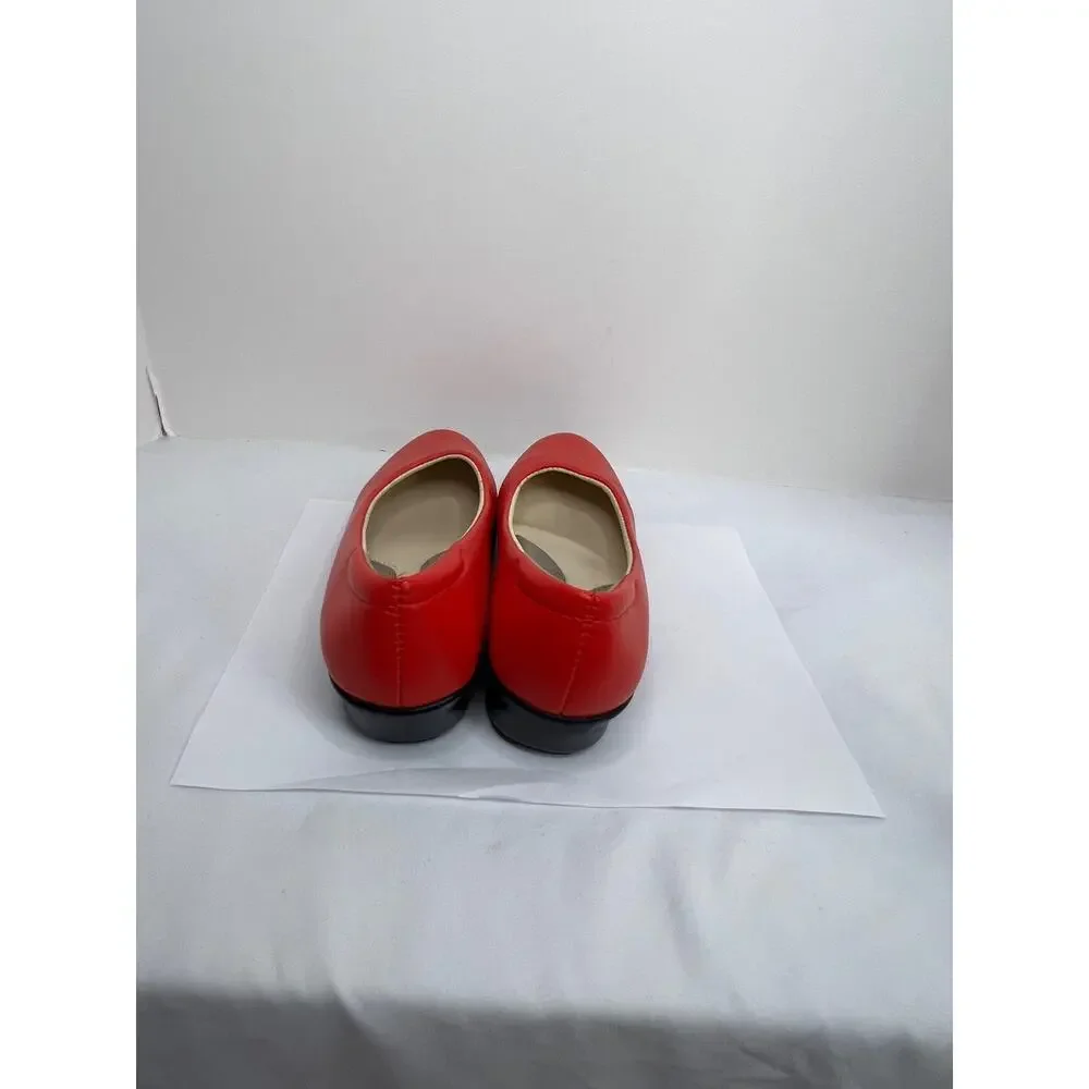 Red Pleather Womens Size 6 1/2 Red Pumps NNB!